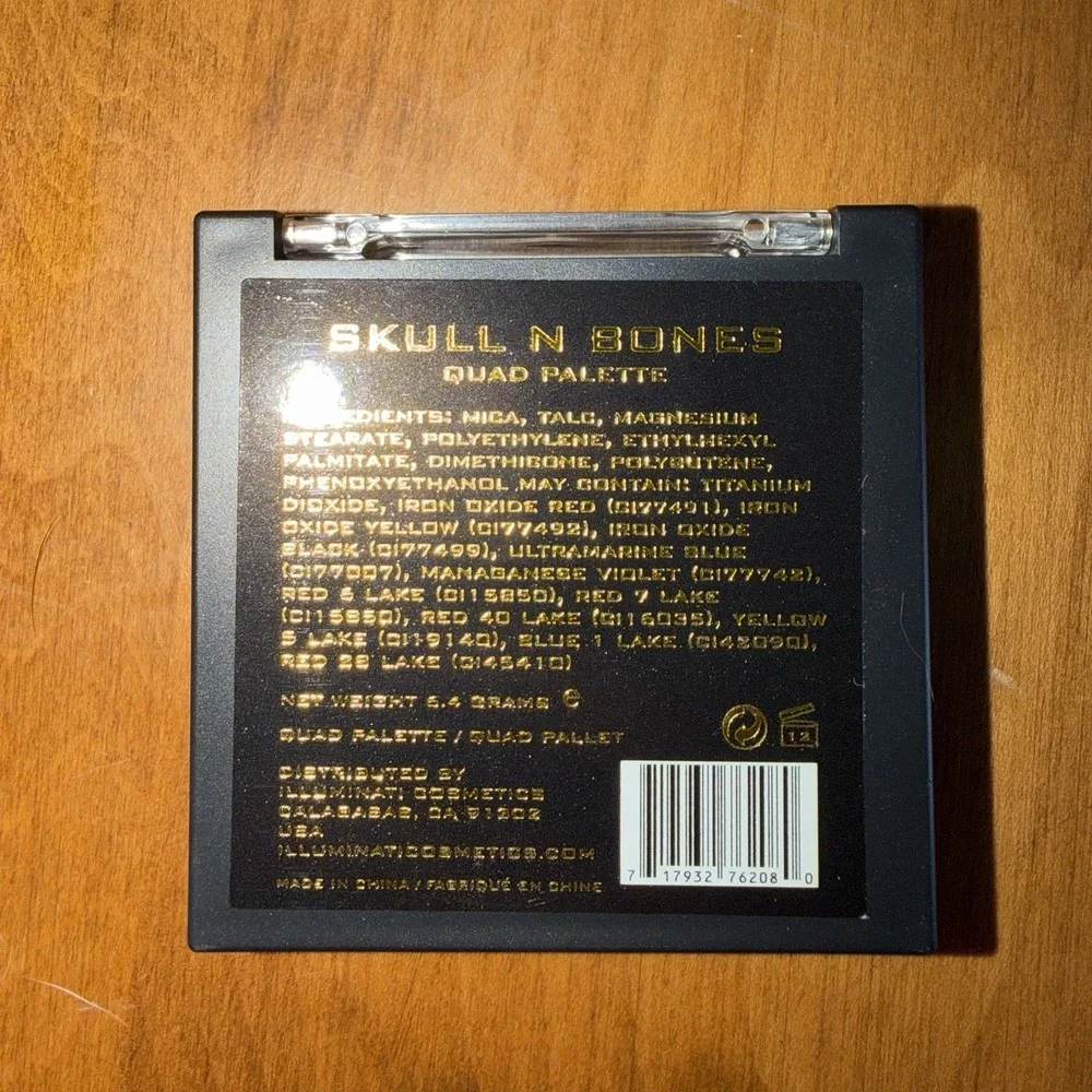 NEW ILLUMINATI Skull And Bones Quad Palette Eyeshadow